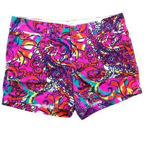 Lilly Pulitzer The Callahan Short Women's Size‎ 4 Textured Paisley Print Cotton